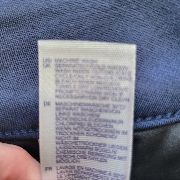 NYDJ Ponte Knit Marilyn Straight Leg Pants Navy Size 6 - Picture 13 of 15